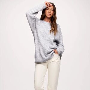 Nuuds Cozy Knit Cable Crewneck Sweater